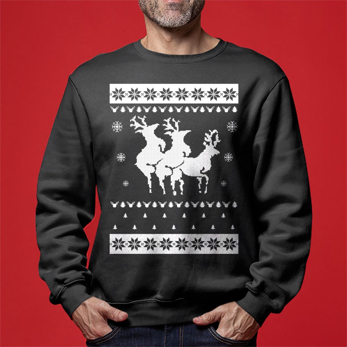 African American Santa Claus Mens Ugly Sweater