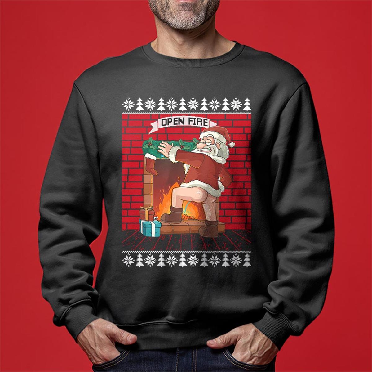 Dirty Get Lit Clitmas Mens Ugly Sweaters