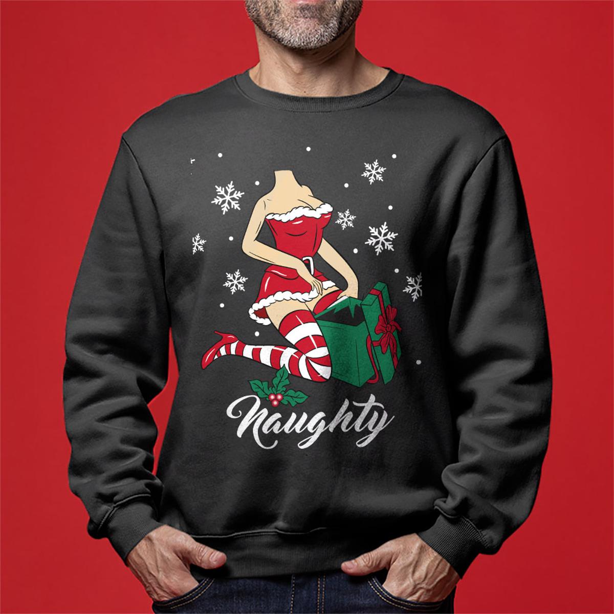 Merry Clitmas Naughty Funny Christmas Sweaters