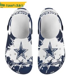 Navy Star Dallas Cowboys Crocs Shoes