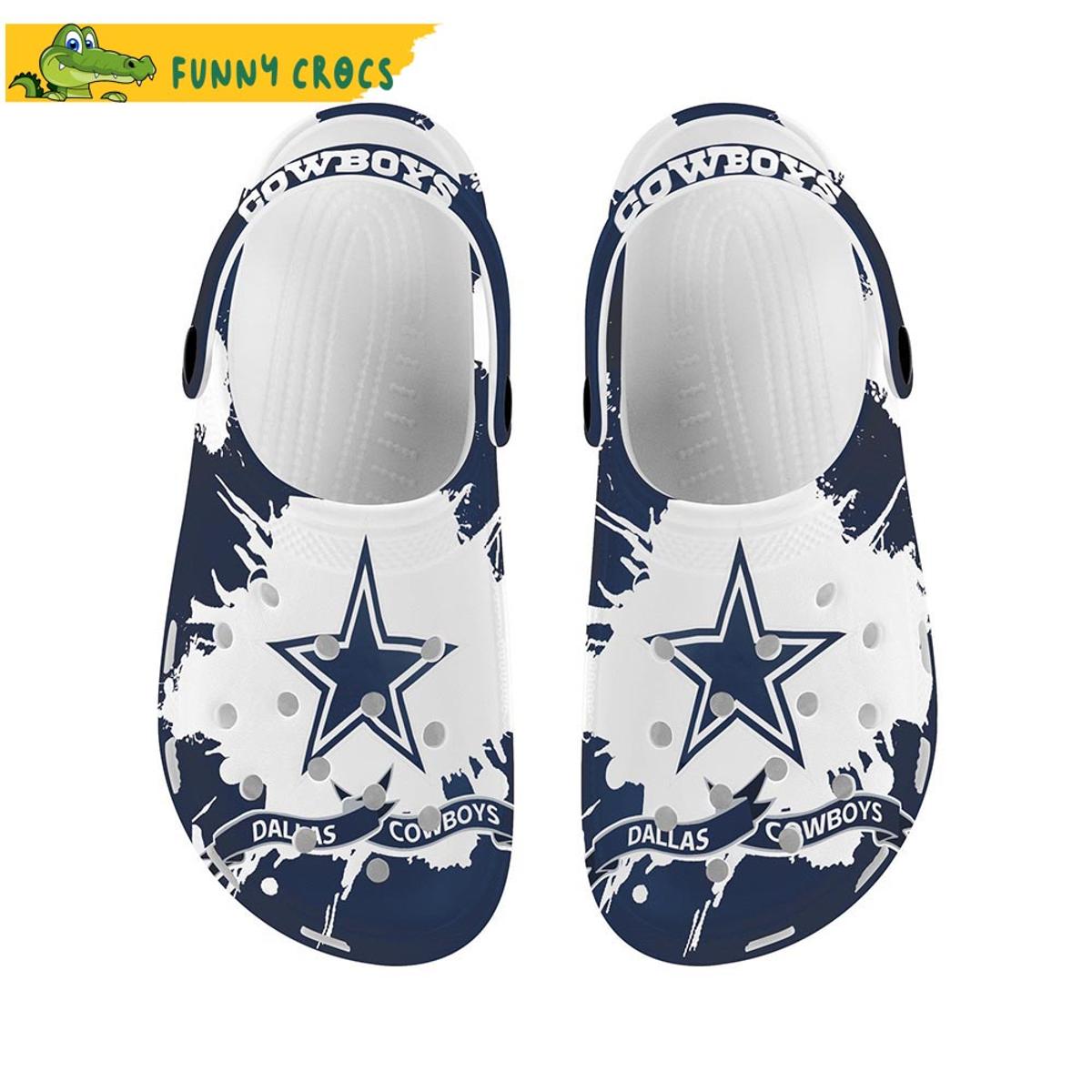 Navy Star Dallas Cowboys Grey Crocs Clogs