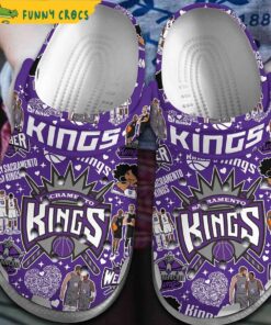 Nba Sacramento Kings Purple Crocs Clog Shoes