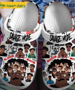 New 21 Savage Mode Music Crocs Sandals