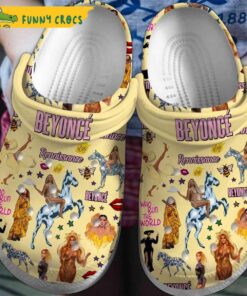 New Beyonce Music Yellow Crocs Sandals