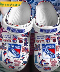 New York Rangers Nhl Crocs Slippers