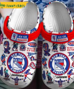 New York Rangers Nhl White Crocs Classic