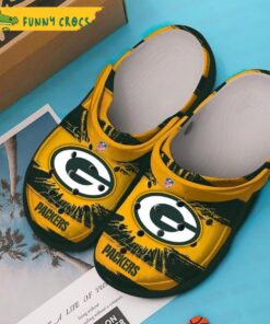 Green Bay Packers Skull Crocs Slippers