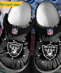 Nfl Logo Las Vegas Raiders Crocs Slippers