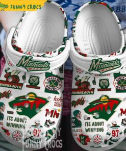 Nhl Minnesota Wild White Crocs Shoes