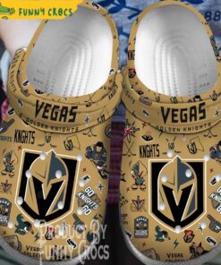 Nhl Vegas Golden Knights Brown Crocs Shoes