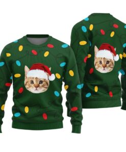 Custom Cat Dad Ugly Sweater