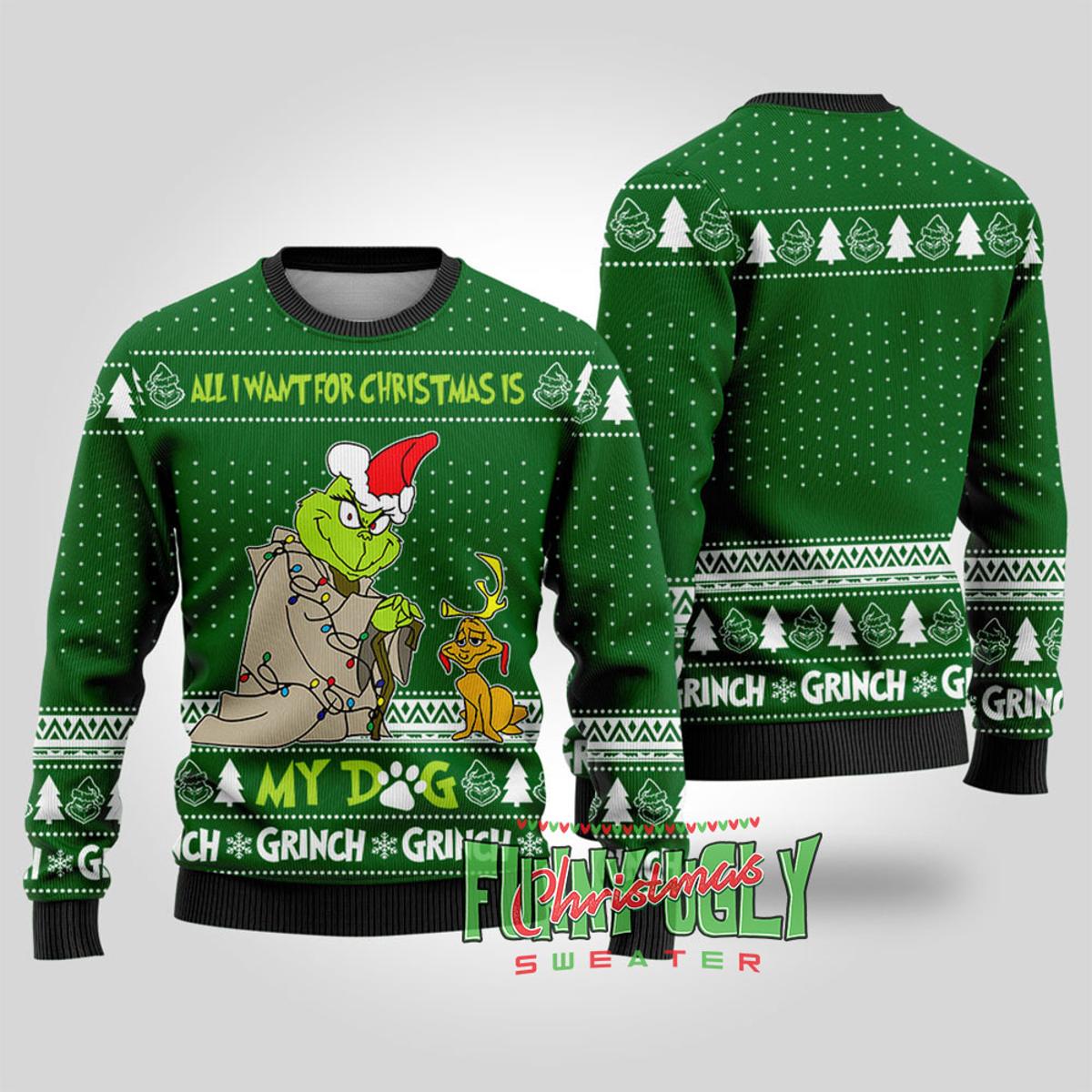 Funny Grinch Stole Samuel Adams Christmas Sweater