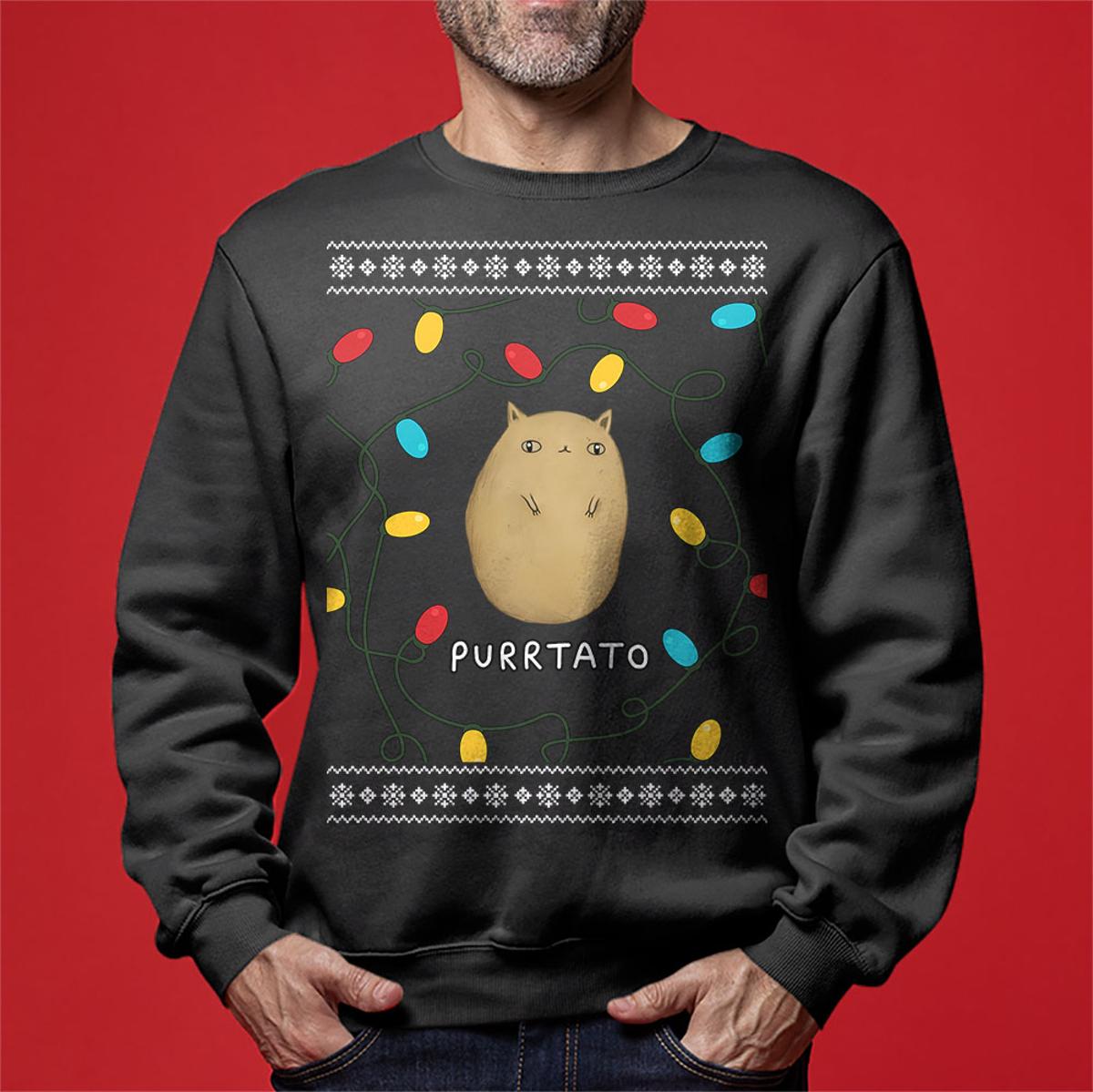 Cute Cat Mens Christmas Sweater