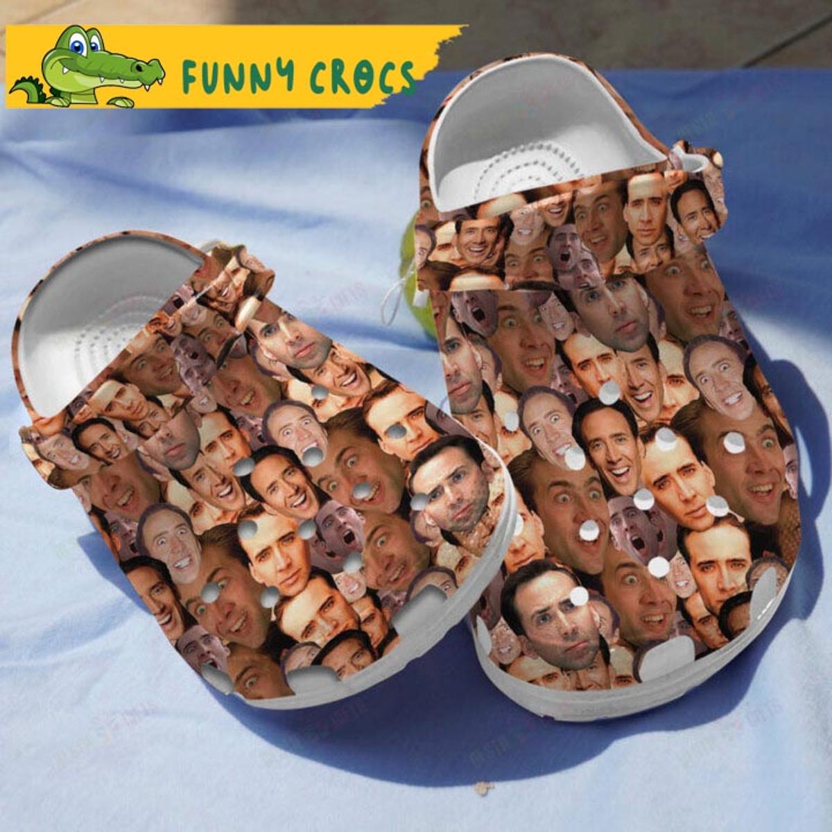 Classic Nicolas Cage Crocs Clogs Shoes