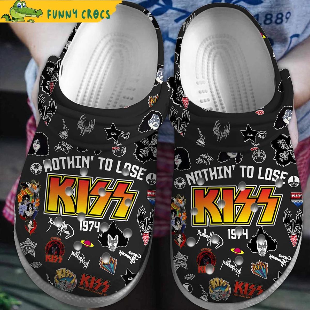 Nothin’ To Lose Kiss Music Crocs Slippers