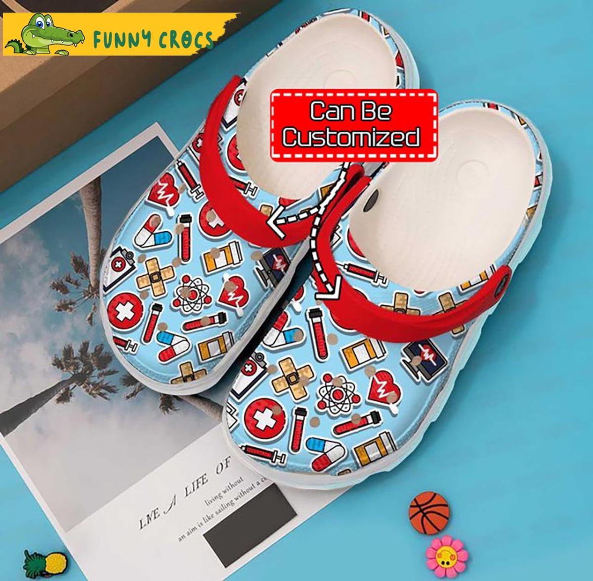 Personalized Life Leopard Nurse Crocs Slippers