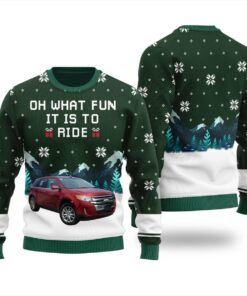 Oh Whats Fun It Is To Ride Customize Funny Ugly Christmas Sweater