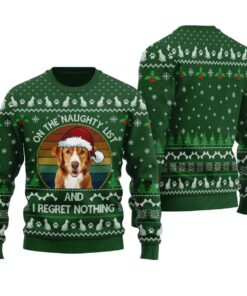 On The Naughty List Custom Dog Christmas Sweater