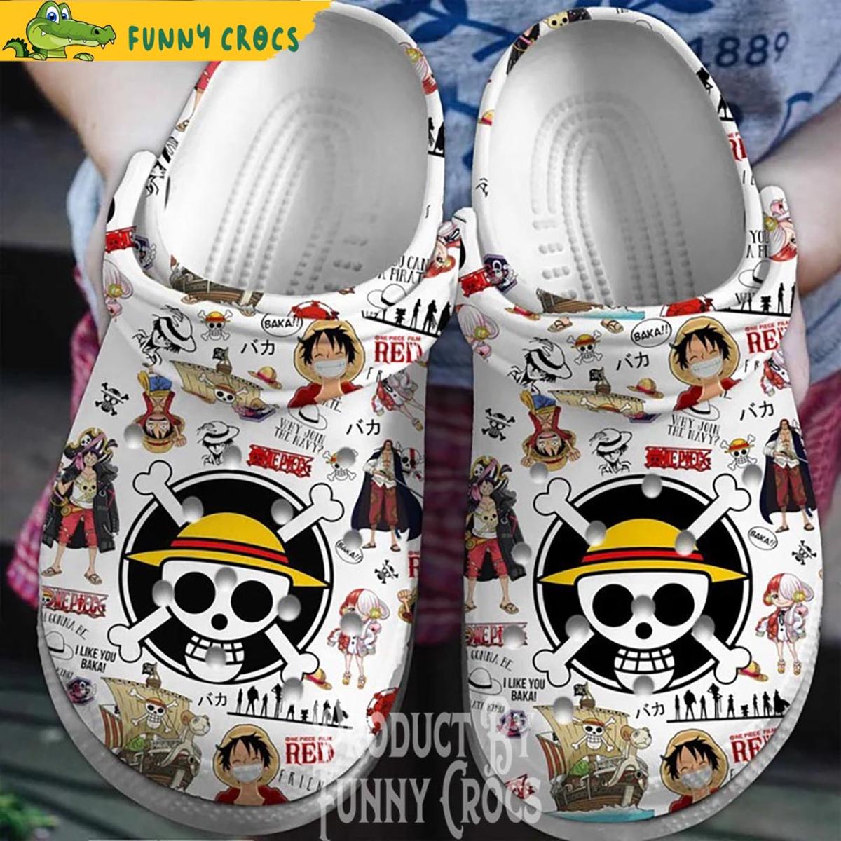 One Piece Skulls Rubber Crocs Slippers