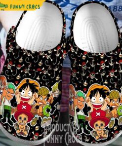 One Piece Skulls Rubber Crocs Slippers