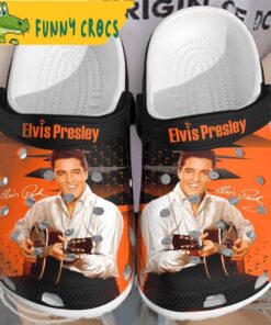 Orange Elvis Presley Crocs Shoes