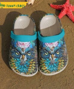 Owl Floral Crocs Slippers