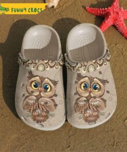 Owl Vintage Crocs Slippers