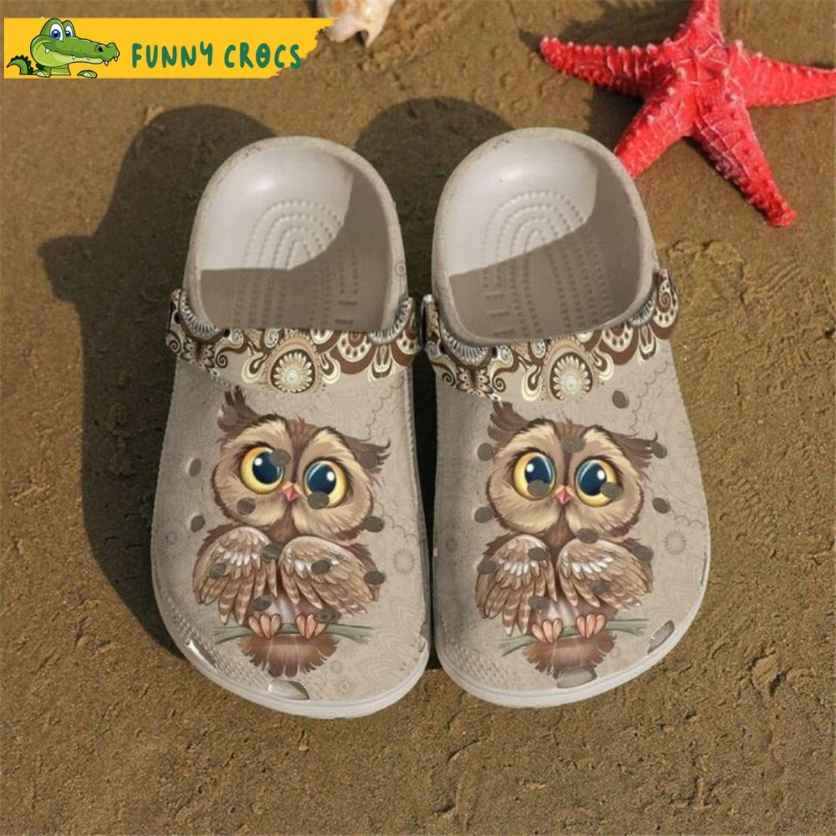 Owl Zipper Crocs Sandals