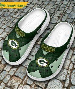 Personalized Green Bay Packers Mascot Ripped Flag Crocs Sandals