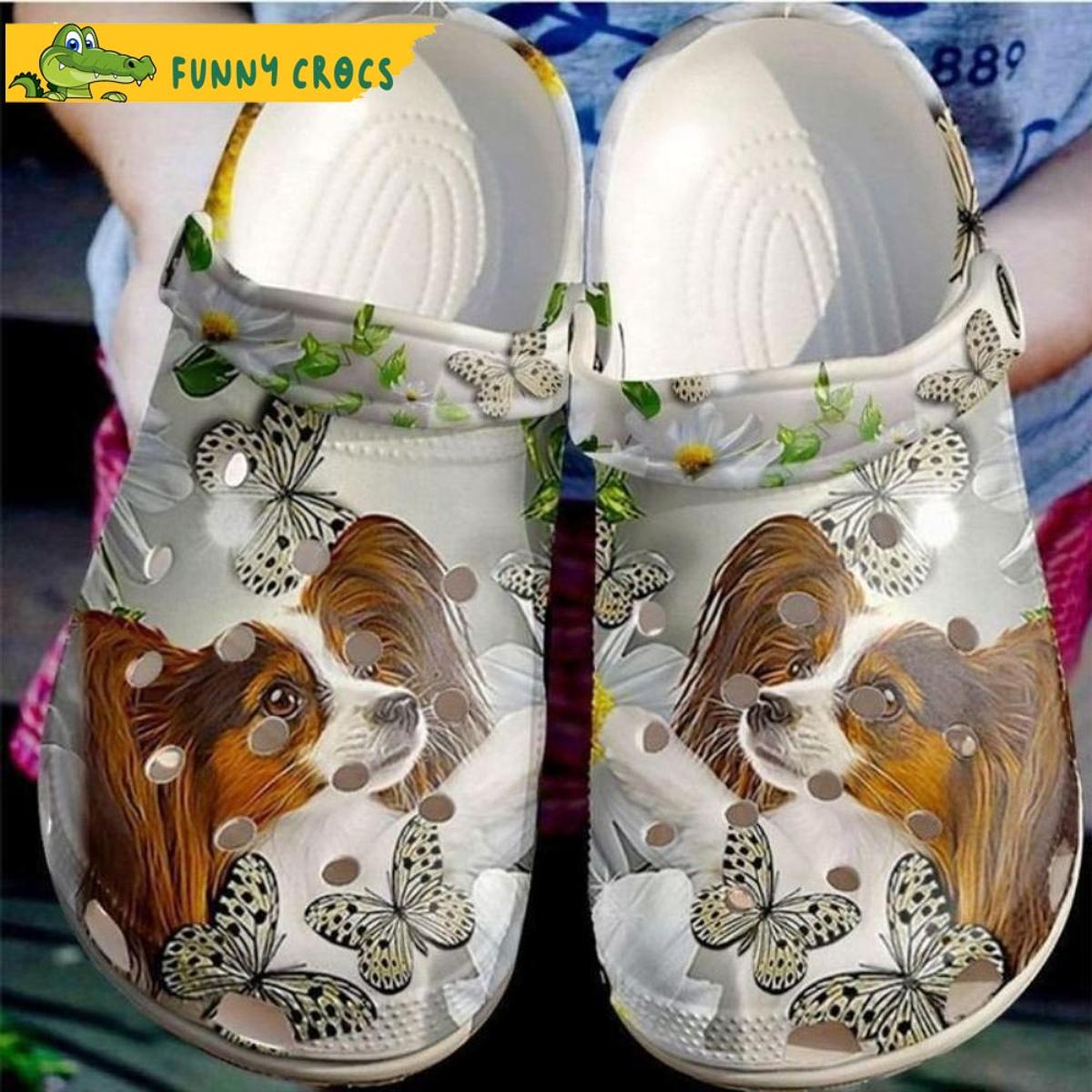 Papillon Daisy Clocsy Dog Crocs Clog Shoes