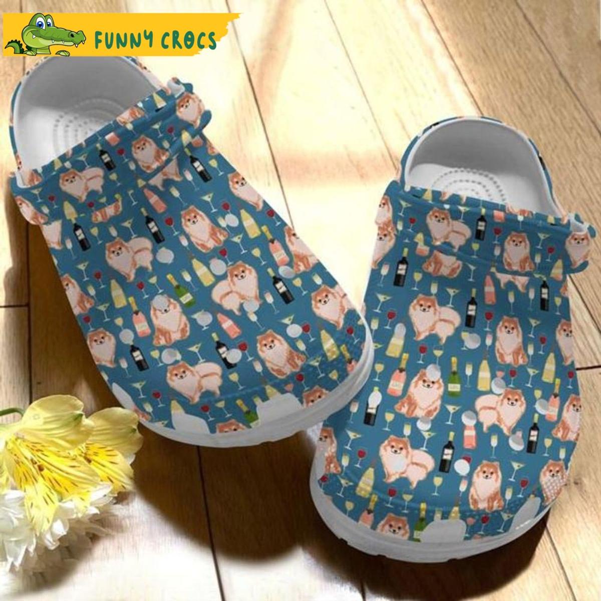 Pomeranian Dog Face Crocs Clog Shoes