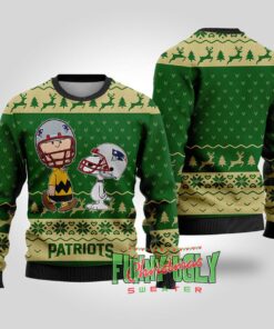Patriots Peanuts Mens Ugly Christmas Sweater