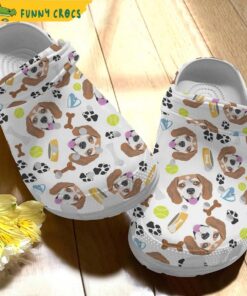 Pattern Beagle Crocs Shoes