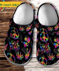 Peace Hippie Weed Crocs Shoes