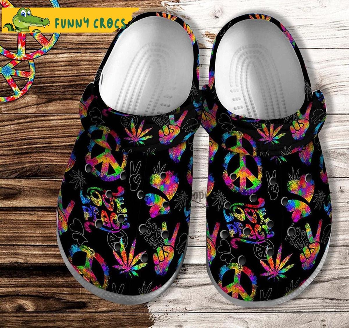 Old Men Hippie Sunflower Weed Crocs Sandals