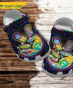 Peace Weed Funny Earth Sun Moon Cannabis Crocs Shoes