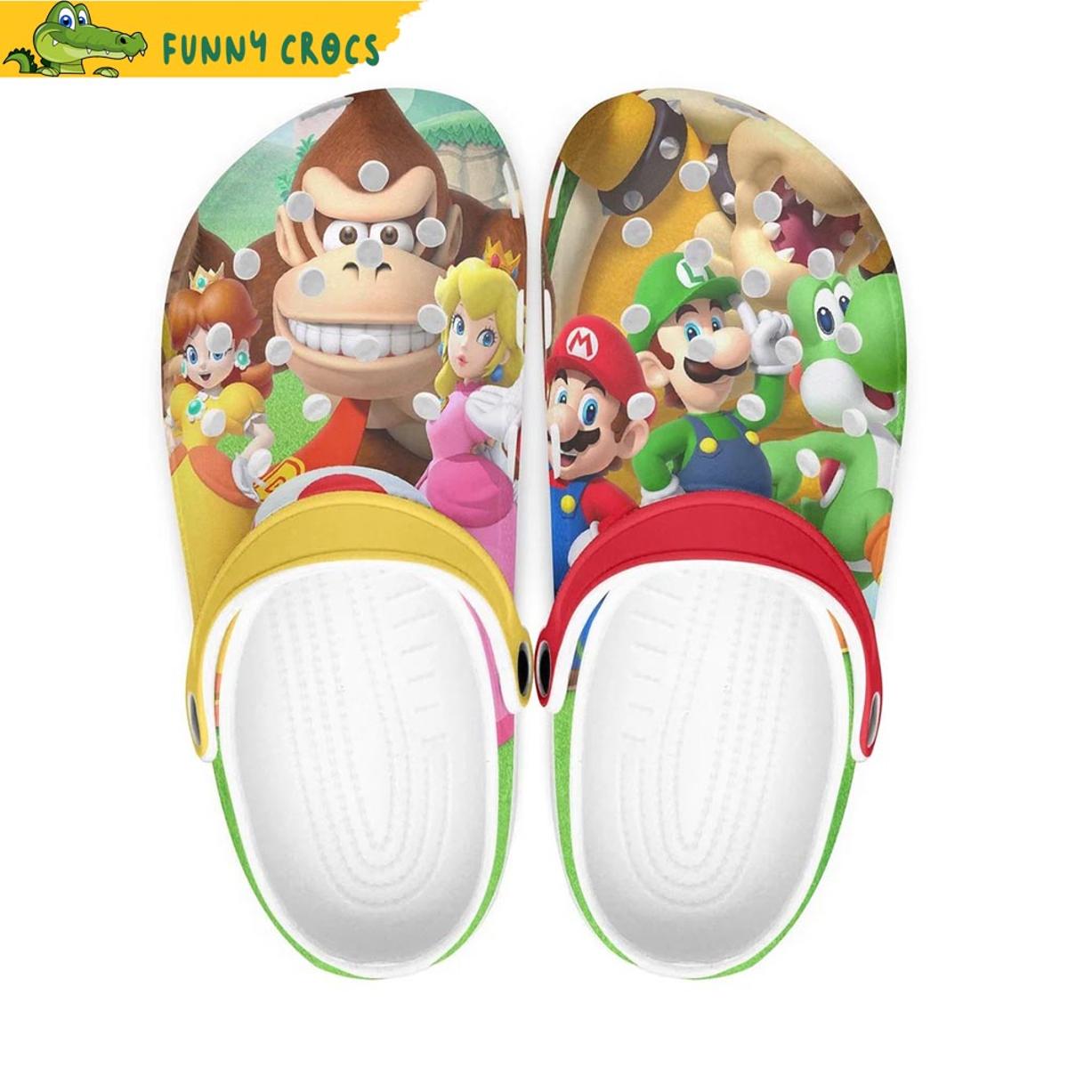 Gamer Super Mario Pattern Crocs Slippers