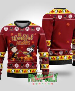 Peanuts Snoopy Charlie Brown Thanksgiving Ugly Sweaters