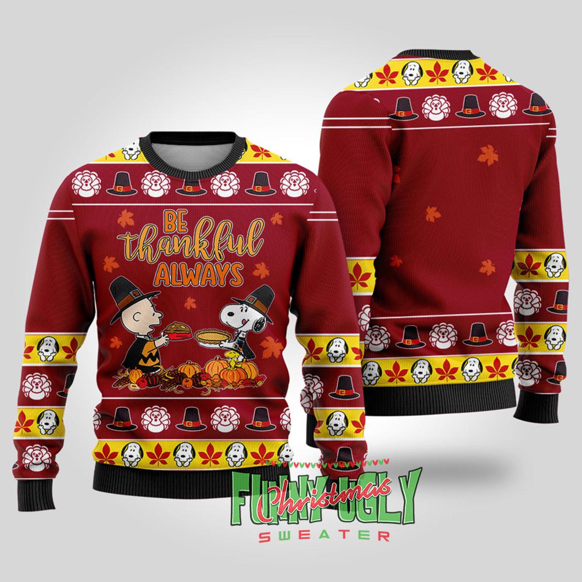 Peanuts Ugly Thanksgiving Sweater