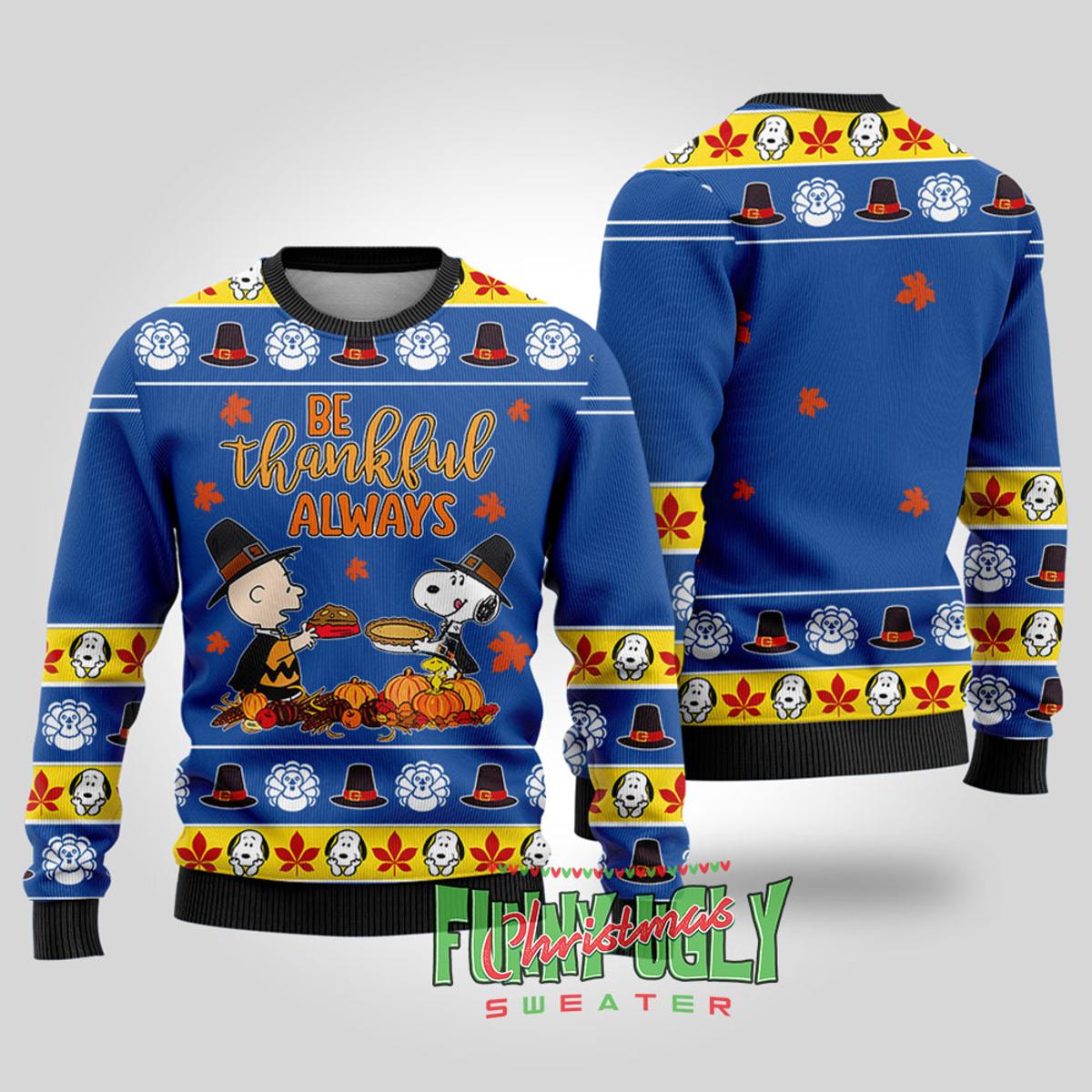 The Peanuts Thanksgiving Sweaters