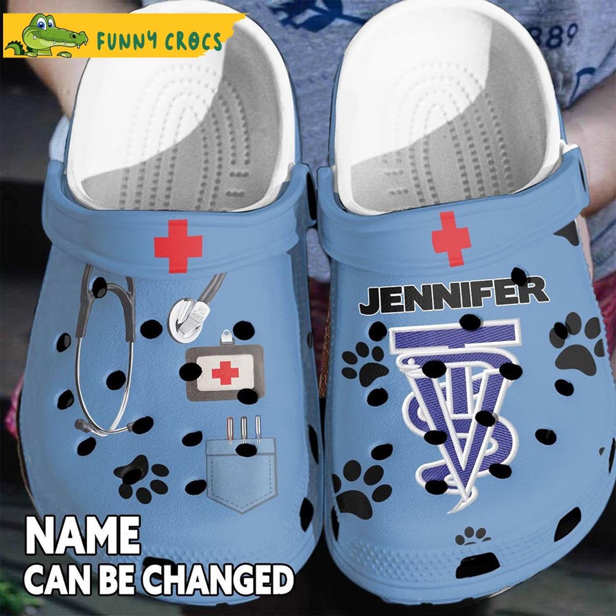 Personalized Life Leopard Nurse Crocs Slippers