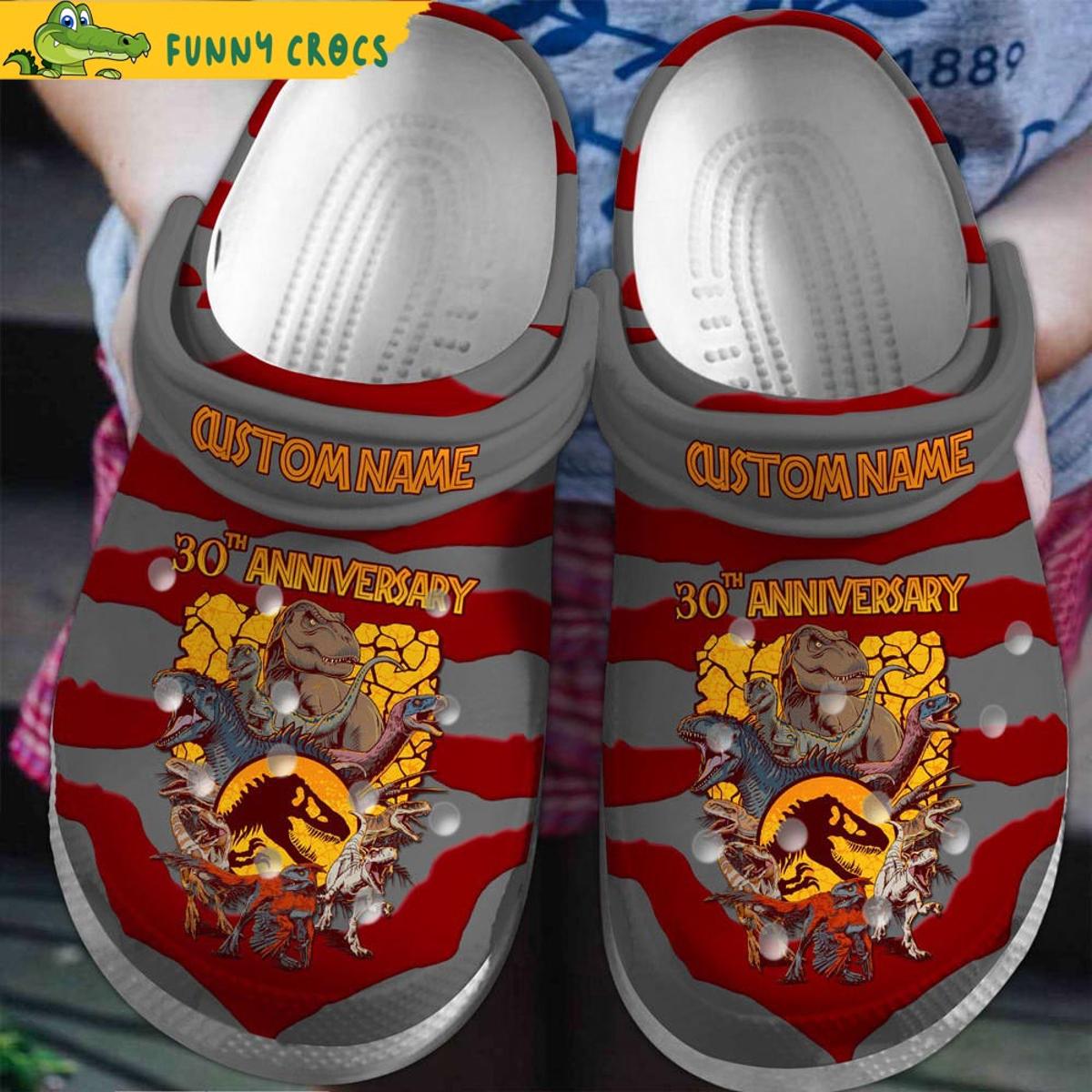 Custom 30th Anniversary Jurassic Park Crocs Shoes