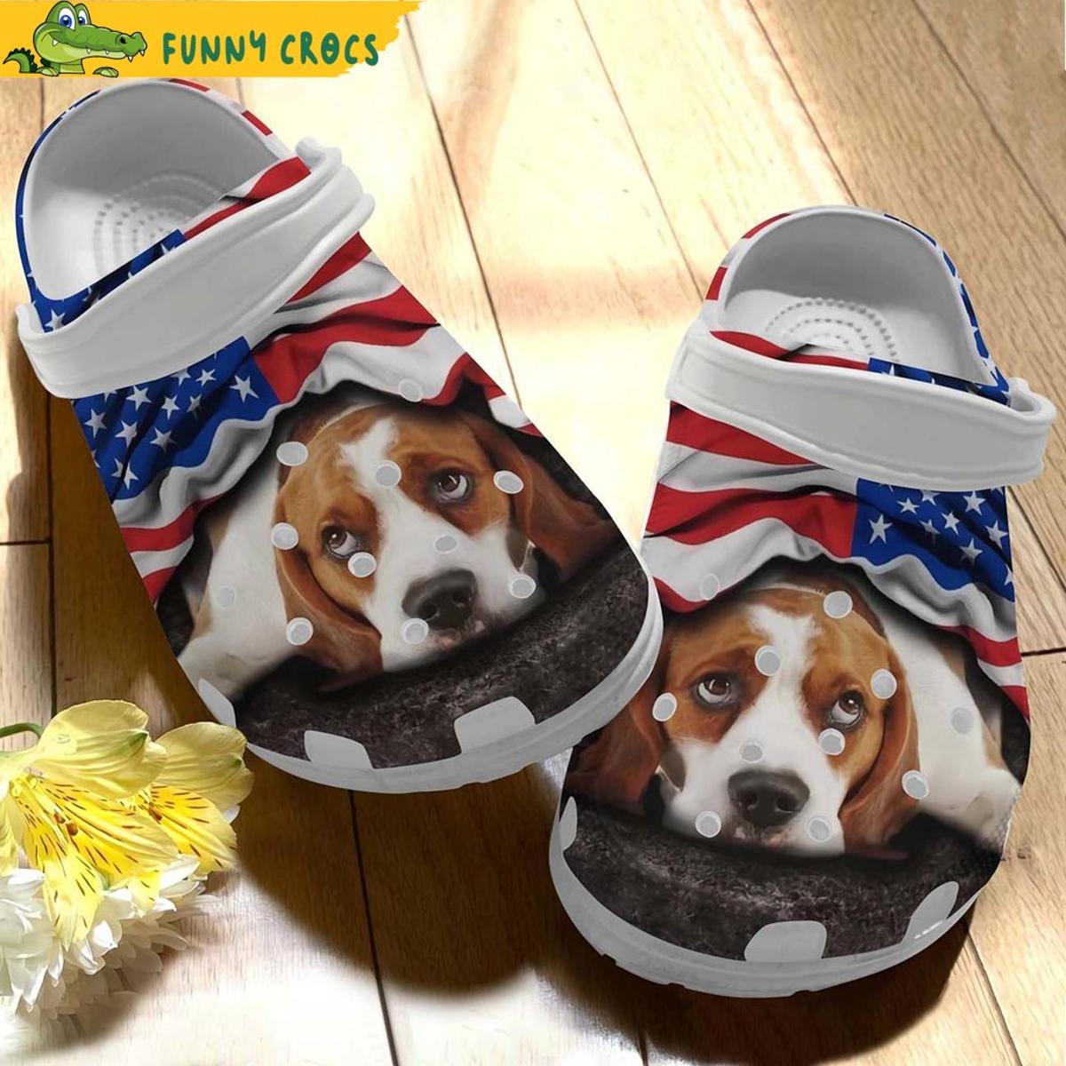 Pattern Beagle Crocs Shoes