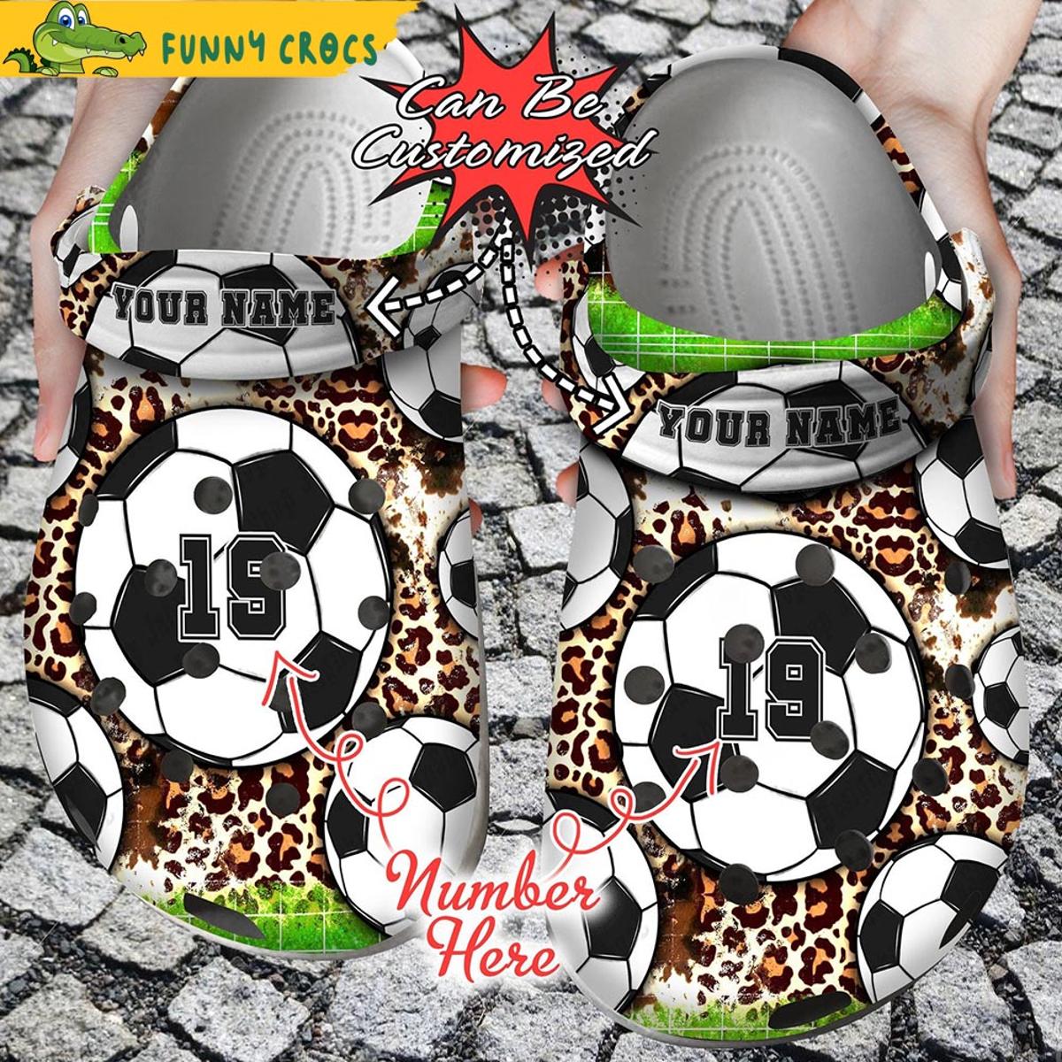 Red Soccer Ball Pattern Crocs Sandals