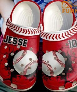 Personalized Baseball Crack Wall Crocs Crocband Clog