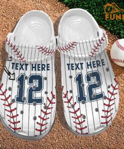 Customized Baseball Leather Crocs Clog Shoes