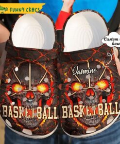 Personalized Basketball Skull Gifts Crocs Clog Shoes