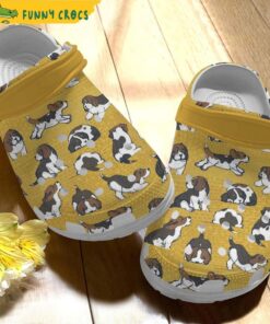 Personalized Beagle Yellow Crocs Shoes