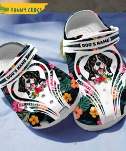 Personalized Bernese Mountain Crocs Slippers