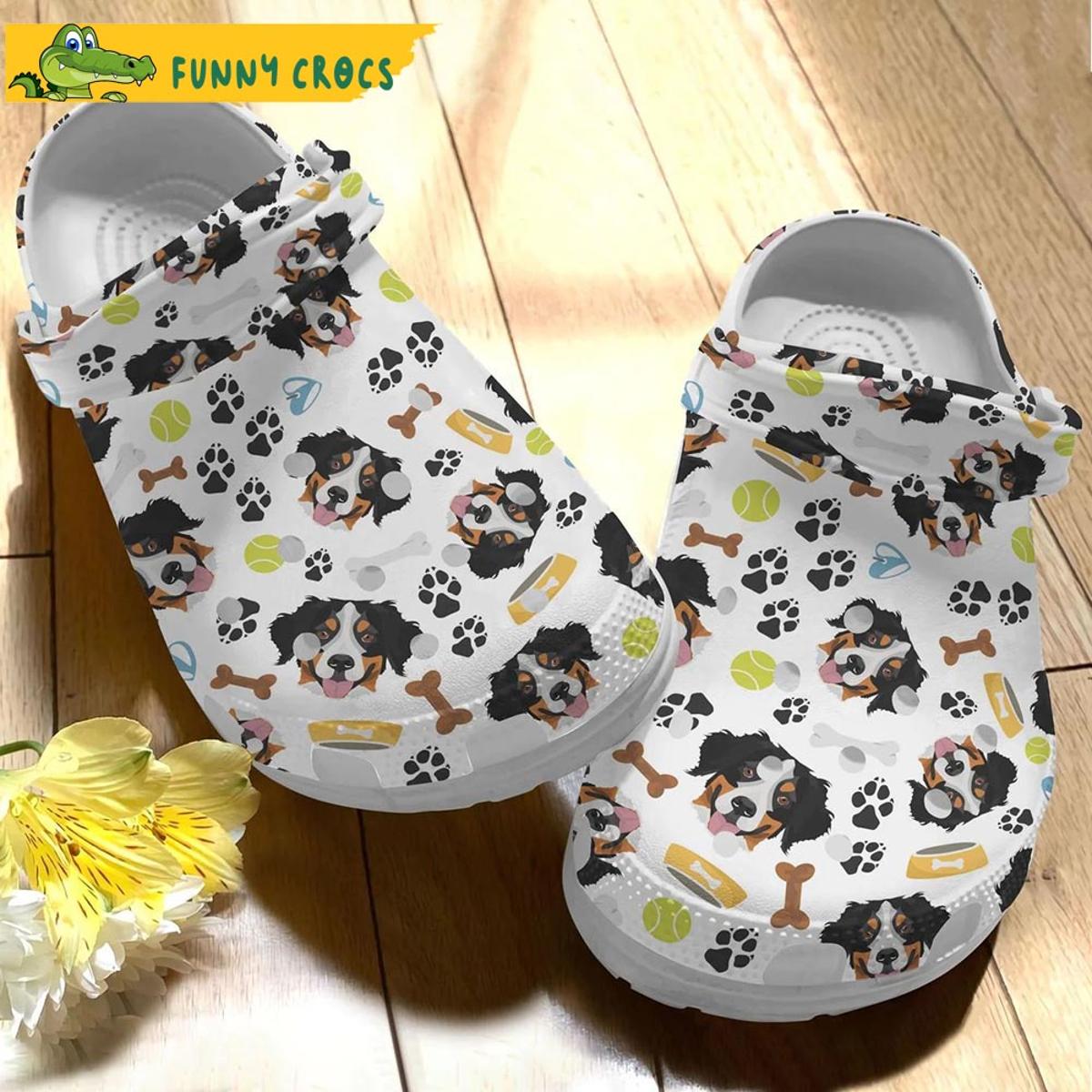 Personalized Bernese Mountain Dog Crocs Slippers